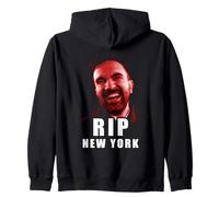 RIP New York - Zohran Mamdani Funny Graphic Zip Hoodie