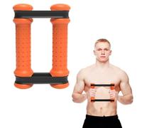Rip Stick Efficient Upper Body Workout Equipment,Rip Muscle Workout Stick, Adjustable Resistance Bands with Wooden Handles, Portable Exercise Equipment, 8 Ripstick Bands (Orange)