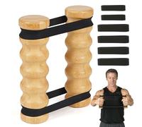 Rip Stick | Ripstick Gym Portable Exercise Equipment | Adjustable Resistance Bands with Wooden Handles | Full Upper Body Workout Exercise Stick for Shoulder Back Chest Arms