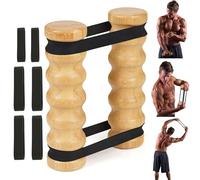 Rip Stick Strength Training, Wooden Ripstick Chest And Core Workout Equipment | Wooden Ripstick with Adjustable Resistance Bands for Upper Body, Shoulder and Joint