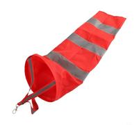 Rip-Stop Polyester Windsock for Environmental Wind Assessment with Reflective Stripes Reflective Cord and Metal Clip Securing System (60cm)