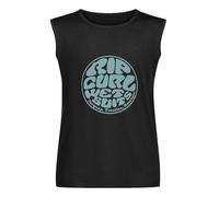 Rip Tee Curl Wetty Land Mens Unisex Sleeveless T-Shirt Graphic Print Vests Top Black Tank Tee M