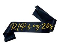 RIP to My 20s Birthday Sash, RIP to My Youth Birthday Decorations for 30th Birthday Girl, Funeral for Youth 30th Birthday Decor, 30 Flirty Dirty Thirty Thriving and Fabulous Birthday Party Supplies