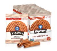 Rip Van Wafels Snickerdoodle Stroopwafels - Healthy Snacks - Non GMO Snack - Keto Friendly - Office Snacks - Low Sugar (3g) - Low Calorie Snack - 12 Pack