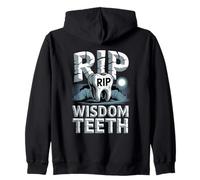 RIP Wisdom Teeth Funny Oral Surgery Humor Zip Hoodie