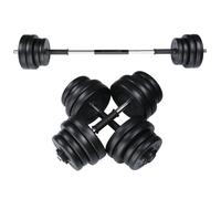 RIP X 30kg Dumbbell and Barbell Set, Adjustable Chrome Weight Bars | Two chrome dumbbell bars connect with the included joiner to create a longer barbell for varied home workouts.