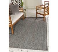 Ripaz Vogue Jute Rug Hand Braided Dye Color Circle Design Square Area Rug for Living Room (Grey, 75 x 75 cm)