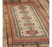 Ripaz Vogue - Kilim Wool Jute Vintage Rug - Durable Handcrafted Area Rug for Modern Home Décor 90 x 180 cm (3x6 Feet)