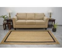 Ripaz Vogue Natural Jute with Black Line Rug Hand Braided Area Rug (150 x 240 cm Rectangle)