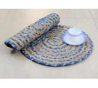 Ripaz Vogue - Placemat Jute & Cotton Round Handmade Table Mat Set of 4, 6 & 8 Piece Dining Table Coffee (25 x 25 cm (Set of 6 Piece))