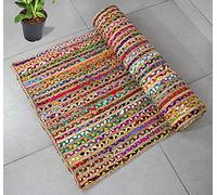 Ripaz Vogue - Rug Jute & Cotton Mix Hand Braided Rectangle Area Rug for Home Decor (60 x 120 cm (2x4 Feet))