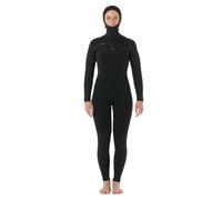 Rip Curl Dawn Patrol H 5/4 Mm Woman Long Sleeve Chest Zip Hooded Neoprene Suit Black 12 Woman