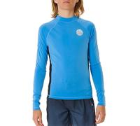 Rip Curl Icons Uv Brushed Long Sleeve Rash Guard Blue 10 Years Girl