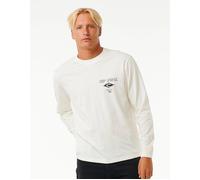 Ripcurl Men's Rip Curl Mens Fade Out Icon Long Sleeve T-Shirt - Cream