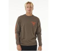 Ripcurl Men's Rip Curl Mens Fade Out Icon Long Sleeve T-Shirt - Tan