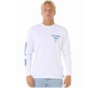 Ripcurl Men's Rip Curl Mens Fade Out Icon Long Sleeve T-Shirt - White