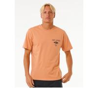 Ripcurl Men's Rip Curl Mens Fade Out Icon Short Sleeve T-Shirt - Brown