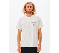 Ripcurl Men's Rip Curl Mens Fade Out Icon Short Sleeve T-Shirt - Cream