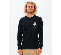 Ripcurl Men's Rip Curl Mens Search Icon Long Sleeve Crew Neck T-Shirt - Black