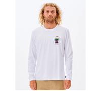 RIP CURL Mens Search Icon Long Sleeve Crew Neck T-Shirt - White - M