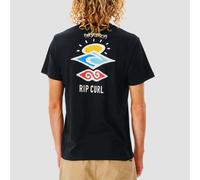 Rip Curl Search Icon Short Sleeve T-shirt Black L Men