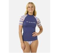 Ripcurl Women's Rip Curl Womens San Carlos UPF Short Sleeve Rash Vest - Navy - Size: 10/8