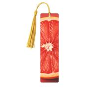 Ripe Grapefruit Slice Metal Bookmarks with Tassel,Cool Book Markers for Reading Women, Men,Aluminum Hanging Ornament Fancy Handmade Craft Reading Accessories Gift for Book Lovers M