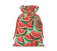 Ripe Watermelon Slice Gift Bag with Handles and tag, Perfect for Christmas, Birthday, Wedding or Daily Gift - (M)