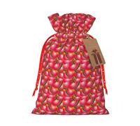 Ripe Watermelon Slice Print Drawstring Gift Reusable Eco-Friendly Bags Pouches For Birthday Party Favors