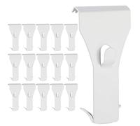 Ripeng 16 Pieces Brick Wall Clips and Hooks for Hanging Outdoors No Drill, Brick Hangers Fit 2-1/4 to 2-3/8 Inch Hooks to Hang Wall Decor, Pictures, Christmas Decorations Hangers (White)