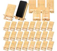 Ripeng 30 Pcs Employee Appreciation Gifts Bulk Bamboo Phone Stand for Desk Office Workers Thank You Gift for Team Coworkers Staff Volunteer Nurse Teacher Week Colleagues