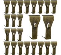 Ripeng 8 Pieces Brick Wall Clips and Hooks for Hanging Outdoors No Drill, Brick Hangers Fit 2-1/4 to 2-3/8 Inch Hooks to Hang Wall Decor, Pictures, Christmas Decorations Hangers (Bronze)