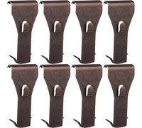 Ripeng 8 Pieces Brick Wall Clips and Hooks for Hanging Outdoors No Drill, Brick Hangers Fit 2-1/4 to 2-3/8 Inch Hooks to Hang Wall Decor, Pictures, Christmas Decorations Hangers (Copper Red)