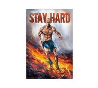 RIPEX David Goggins All-around Athlete Stays Hard Canvas Poster Bedroom Decor Sports Landscape Office Room Decor Gift Unframe-style 12x18inch(30x45cm)