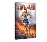 RIPEX David Goggins All-around Athlete Stays Hard Canvas Poster Bedroom Decor Sports Landscape Office Room Decor Gift Frame-style 08x12inch(20x30cm)