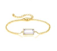 RIPFEVURN Bar Cremation Jewelry Urn Bracelet for Ashes for Women Small Glass Cube Memorial Ashes Keepsake Link Bracelet, M, Stainless Steel, no gemstone