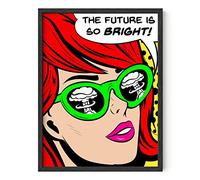 RipGrip Pop Art and Vintage Poster Print Trendy Andy Warhol Wall Art, Dope Posters, Unframed/Frameable, 12 x 16 (The Future is Bright)