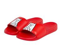 RIPNDIP Lord Nermal Slides, Slippers for Summer, Slip On Shoes, Funny Cat Sandals for Men, Red, 13.5 Women/12 Men