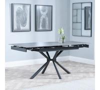 Ripon 4-6 Seater Black Ceramic Extending Dining Table - 120cm-180cm