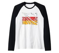 Ripped Edge Flag Germany Distressed German Signature Raglan Baseball Tee