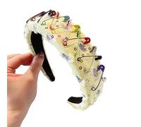 Ripped Fabric Headband Sequins Y2K Hot Girls Headpiece Slip Wide Headband with Casual Hair Decoration for Teen Girls