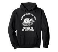 Ripped from the Void Forced to be Employed Funny Anti-Work Pullover Hoodie