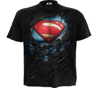 Ripped T-Shirt Superman Black S