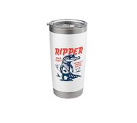 Ripper Crocodile Surfer Australia GoldCoast Down Under Stainless Steel Insulated Tumbler