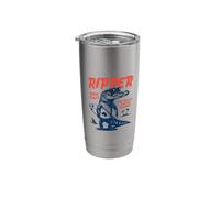 Ripper Crocodile Surfer Australia GoldCoast Down Under Stainless Steel Insulated Tumbler