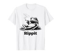 Rippit Funny Frog Vintage Smoking Toad Chill Sarcastic T-Shirt