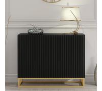 Ripple Black 100cm Sideboard- Modern Fluted Design