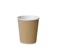 Ripple Brown Kraft Insulated 8oz Cup - Qty 500