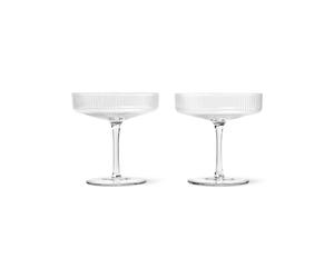 Ripple Champagne Bowl Set of 2 Clear