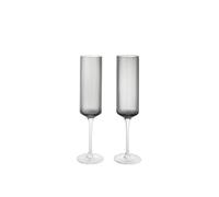 Ripple Champagne Glass 15cl Set of 2 Smoked Gray